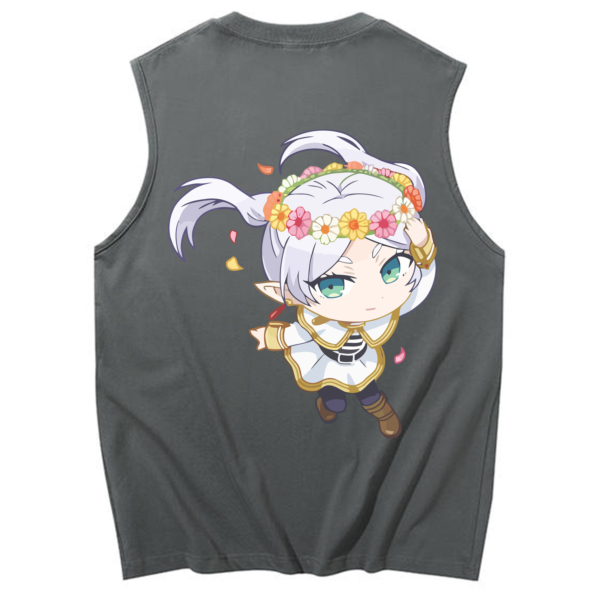 （画像用） 葬送のフリーレン Frieren コットン100％タンクトップ（背面プリント）